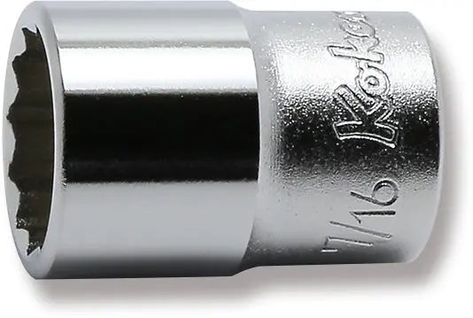2405A-7/16 | 1/4 Sq. Dr. 12 point chrome SAE Socket 7/16 image 1