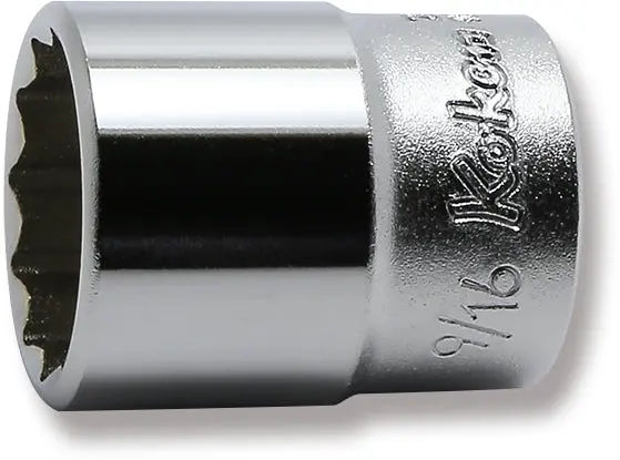 2405A-9/16 | 1/4 Sq. Dr. 12 point chrome SAE Socket 9/16 image 1