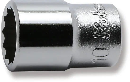 2405M-10 | 1/4 Sq. Dr. 12 Point chrome METRIC Socket 10mm image 1