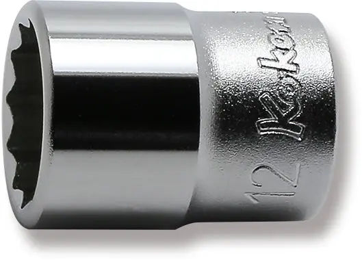 2405M-12 | 1/4 Sq. Dr. 12 Point chrome METRIC Socket 12mm image 1