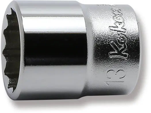 2405M-13 | 1/4 Sq. Dr. 12 Point chrome METRIC Socket 13mm image 1