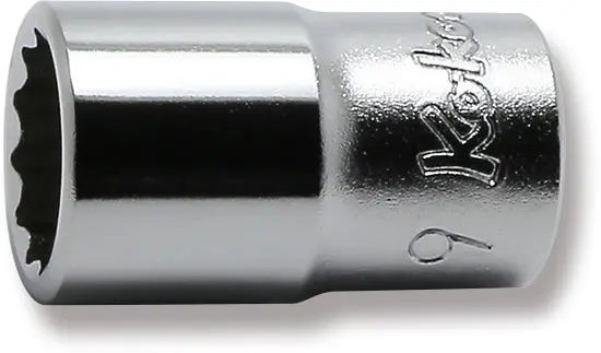 2405M-9 | 1/4 Sq. Dr. 12 Point chrome METRIC Socket 9mm image 1
