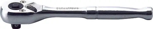 2753PB | 1/4 Sq. Dr. Ratchet Handle 20 teeth Push Button Length 115mm Polished Handle image 1