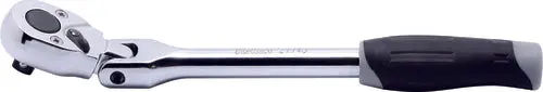2774J | 1/4 Sq. Dr. Ratchet Handle 20 teeth Length 161mm Flexible Head Plastic Handle image 1