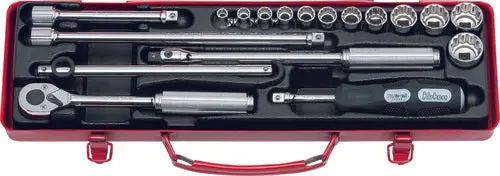 3221M | 3/8 Sq. Dr. 18 Piece 12-Point Metric Socket set 6-22mm image 1