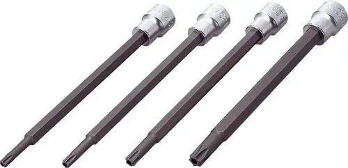 3247 | 3/8 Sq. Dr. 4 Piece Tamper-Resistant TORX Bit Socket set T27H-T50H image 1