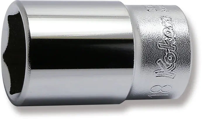 3300X-18 | 3/8 Sq. Dr. Socket 18mm 6 point Length 40mm image 1