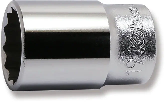 3305X-19 | 3/8 Sq. Dr. Socket 19mm 12 point Length 40mm image 1
