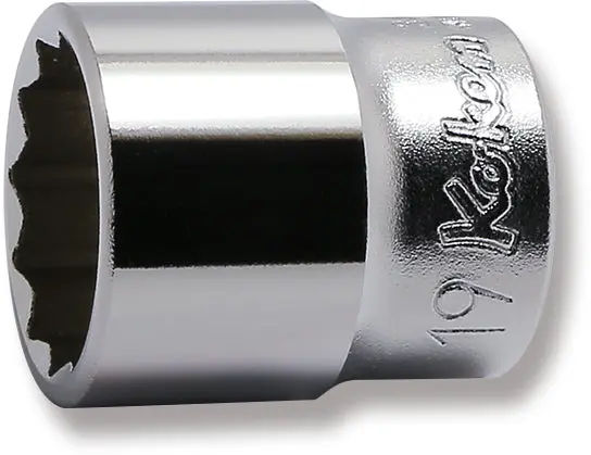 3405M-19 | 3/8 Sq. Dr. Socket 19mm 12 point Length 30mm image 1