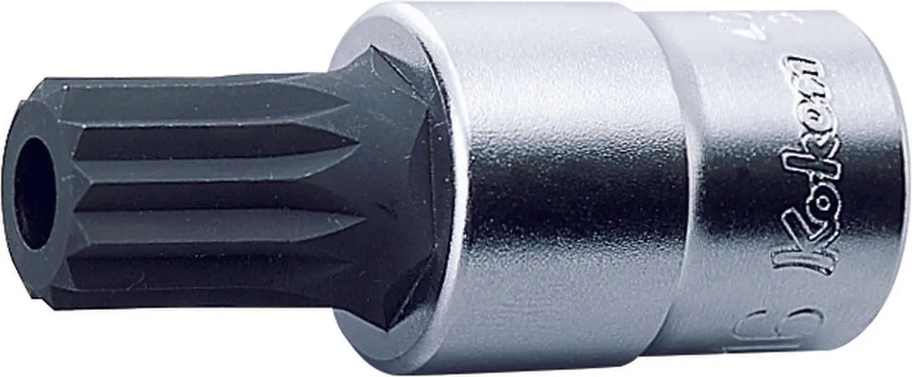 4020.60-MH16 | 1/2 Sq. Dr. Bit Socket XZN MH16 Triple Square Length 60mm with Hole image 1