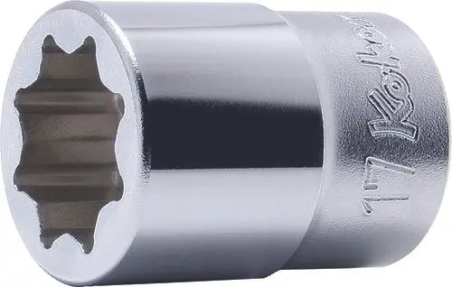 4109M-21.5 | 1/2 Sq. Dr. Socket 21.5mm Double Square Length 40mm For Lubrication service image 1