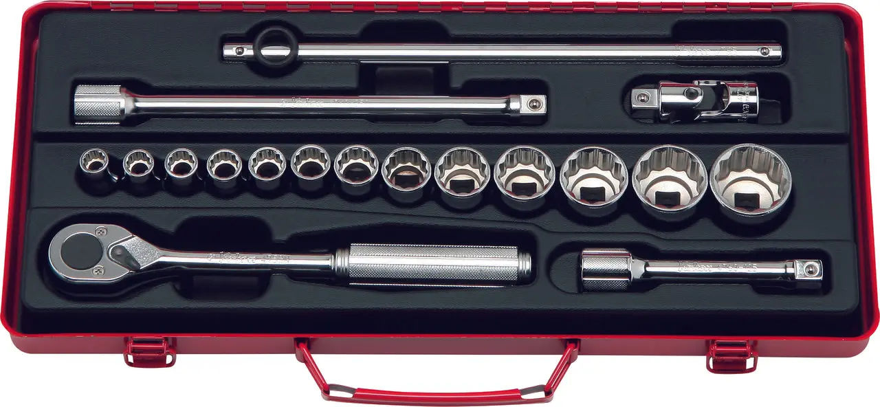 4250M | 1/2 Sq. Dr. 18 Piece 12-Point Metric Socket Set 10-32mm image 1