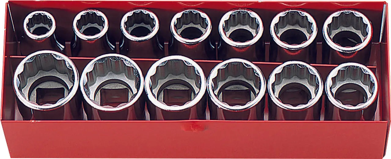 4252A | 1/2 Sq. Dr. 13 Piece 12-Point SAE Socket set 3/8-15/16'' image 1