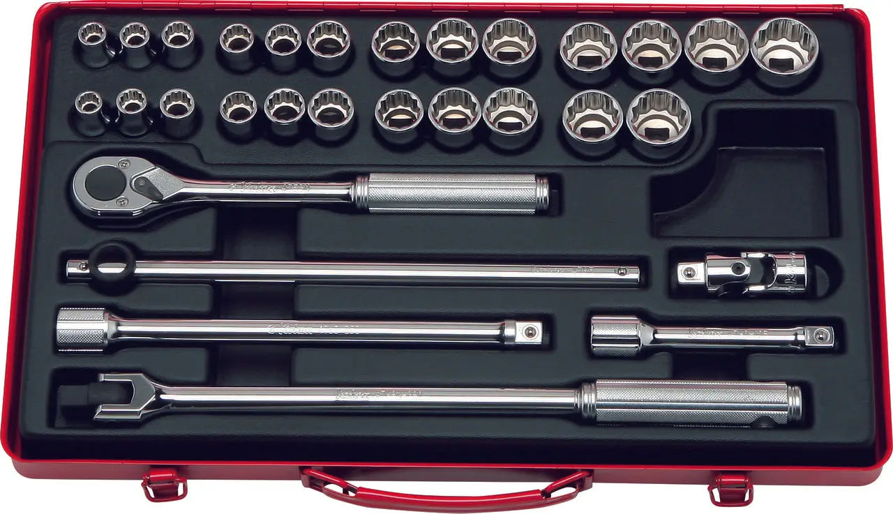 4273AM | 1/2 Sq. Dr. Socket set 12 point 30 pieces image 1