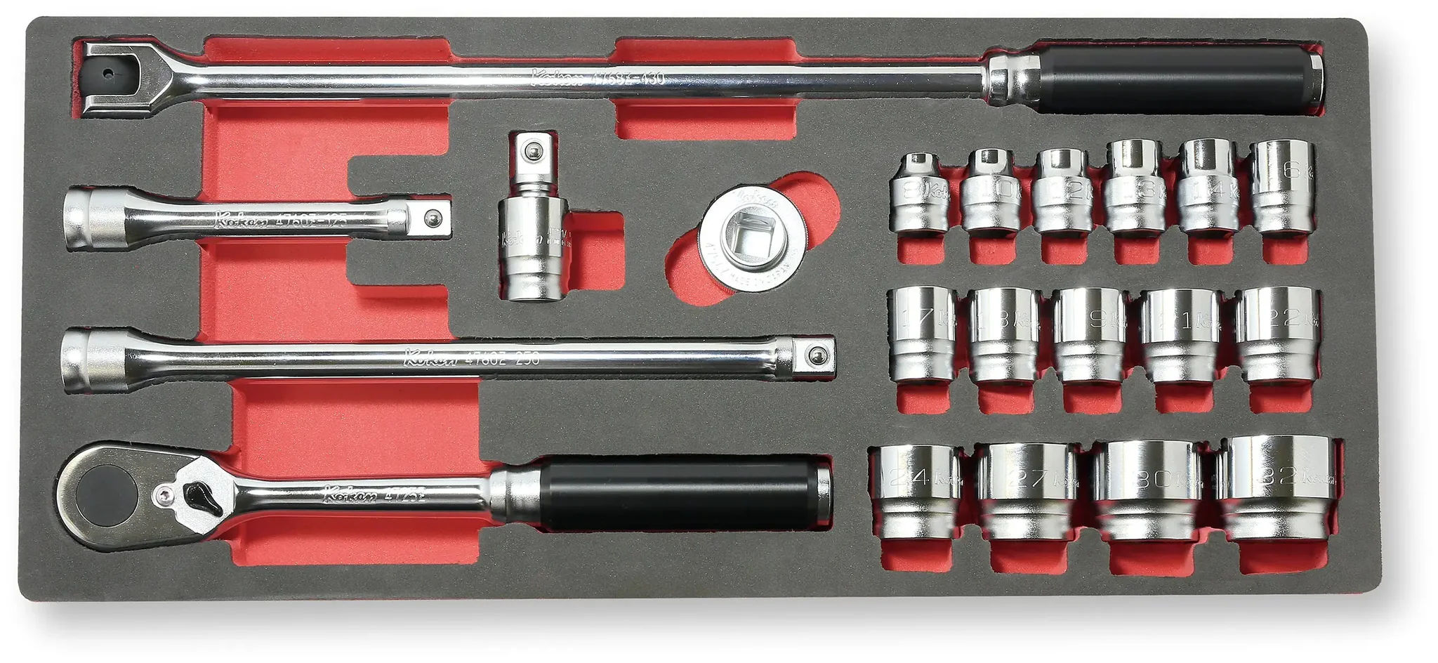 4285Z | 1/2 Sq. Dr. 21 Piece Z-Series 6-Point Metric Socket set 8-32mm image 1