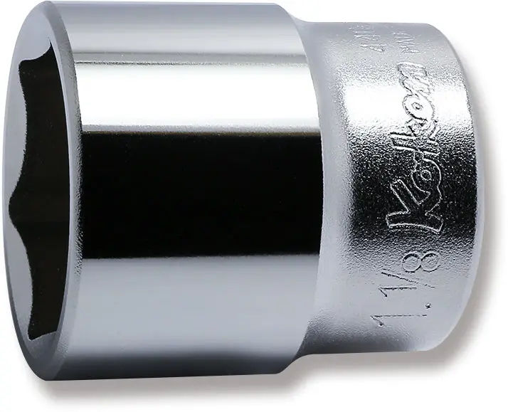4400A-1.1/8 | 1/2 Sq. Dr. Chrome SAE 6 Point Socket 1-1/8'' image 1