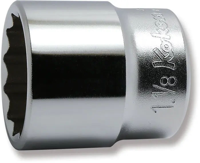 4405A-1.1/8 | 1/2 Sq. Dr. Chrome SAE 12 Point Socket 1-1/8'' image 1