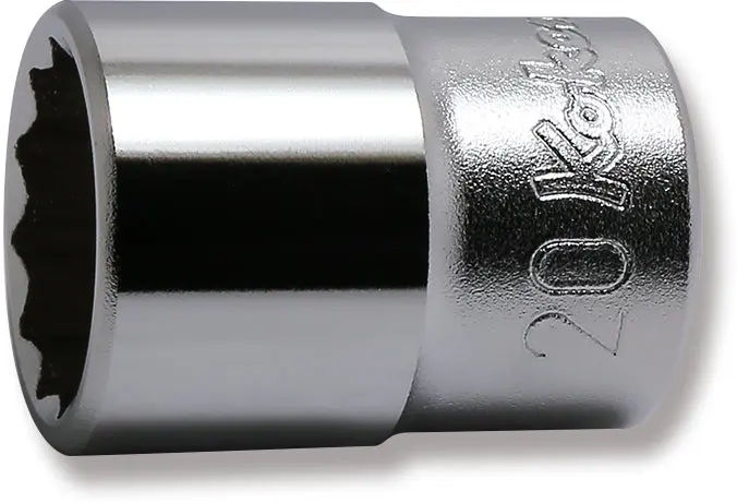 4405M-20 | 1/2 Sq. Dr. Chrome Metric 12 Point Socket 20mm image 1