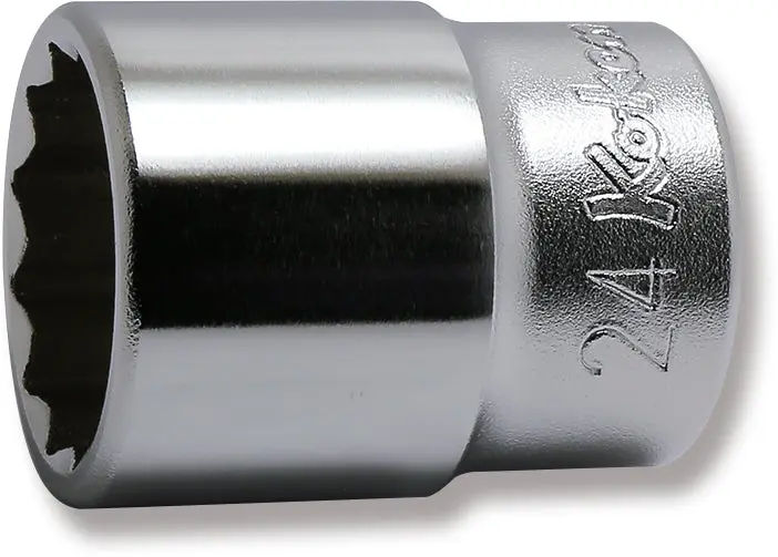 4405M-24 | 1/2 Sq. Dr. Chrome Metric 12 Point Socket 24mm image 1