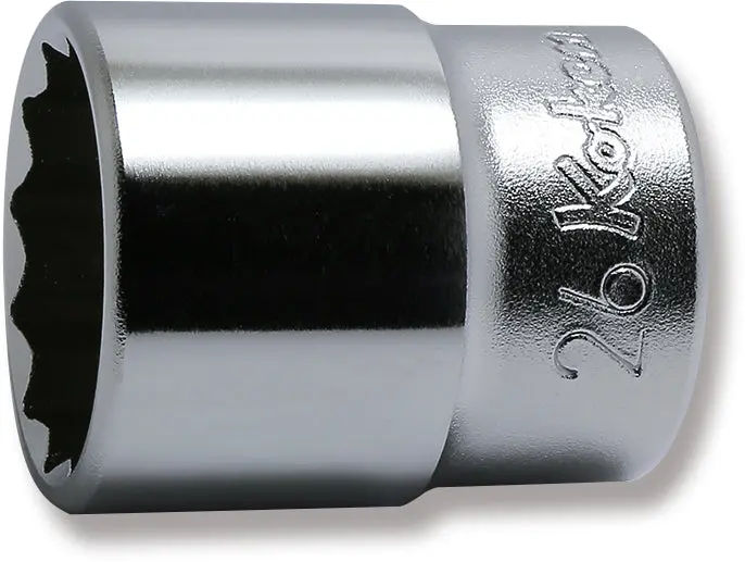 4405M-26 | 1/2 Sq. Dr. Chrome Metric 12 Point Socket 26mm image 1