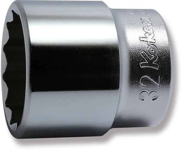 4405M-32 | 1/2 Sq. Dr. Chrome Metric 12 Point Socket 32mm image 1