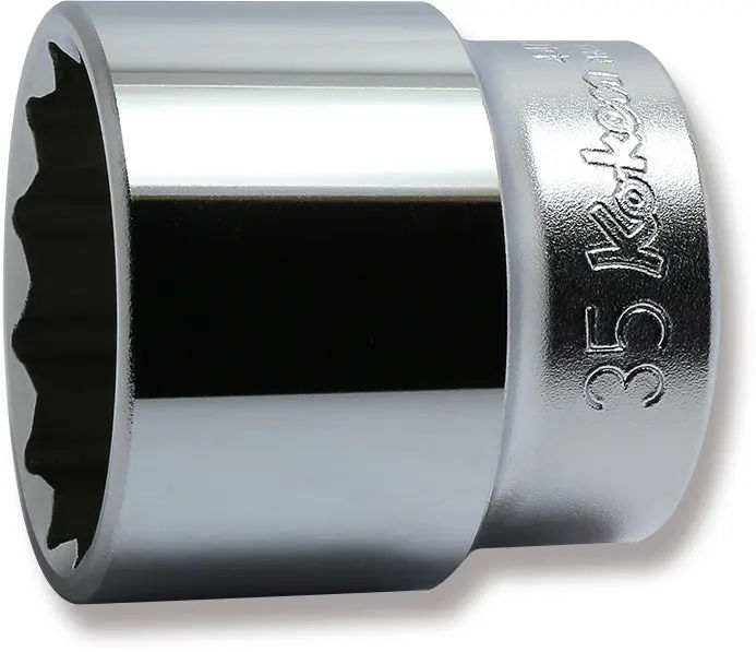 4405M-35 | 1/2 Sq. Dr. Chrome Metric 12 Point Socket 35mm image 1