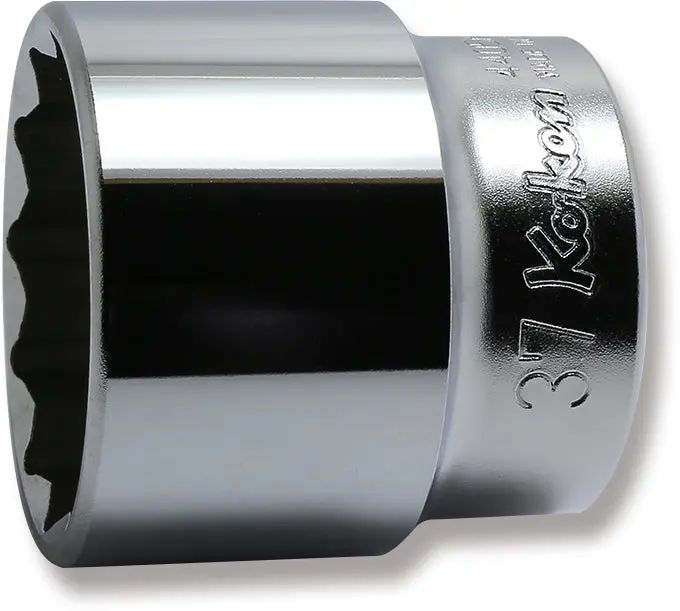 4405M-37 | 1/2 Sq. Dr. Chrome Metric 12 Point Socket 37mm image 1