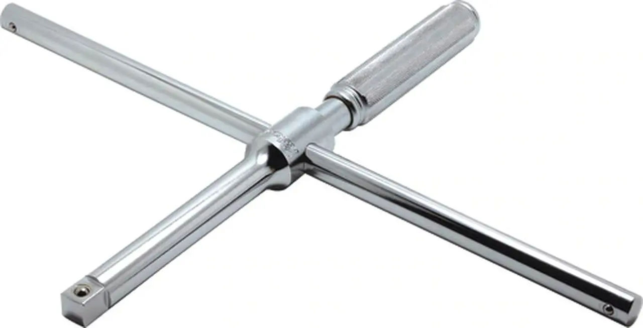 4711X | T Handle 1/2 Square Length 280 x 350mm Sliding Bar Free Turn Grip image 1