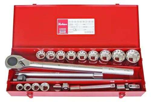 6260M | 3/4 Sq. Dr. Socket Set 12 point 20 pieces image 1