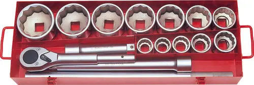 8225M | 1 Sq. Dr. 15 Piece 12-Point Metric Socket Set 32-80mm image 1