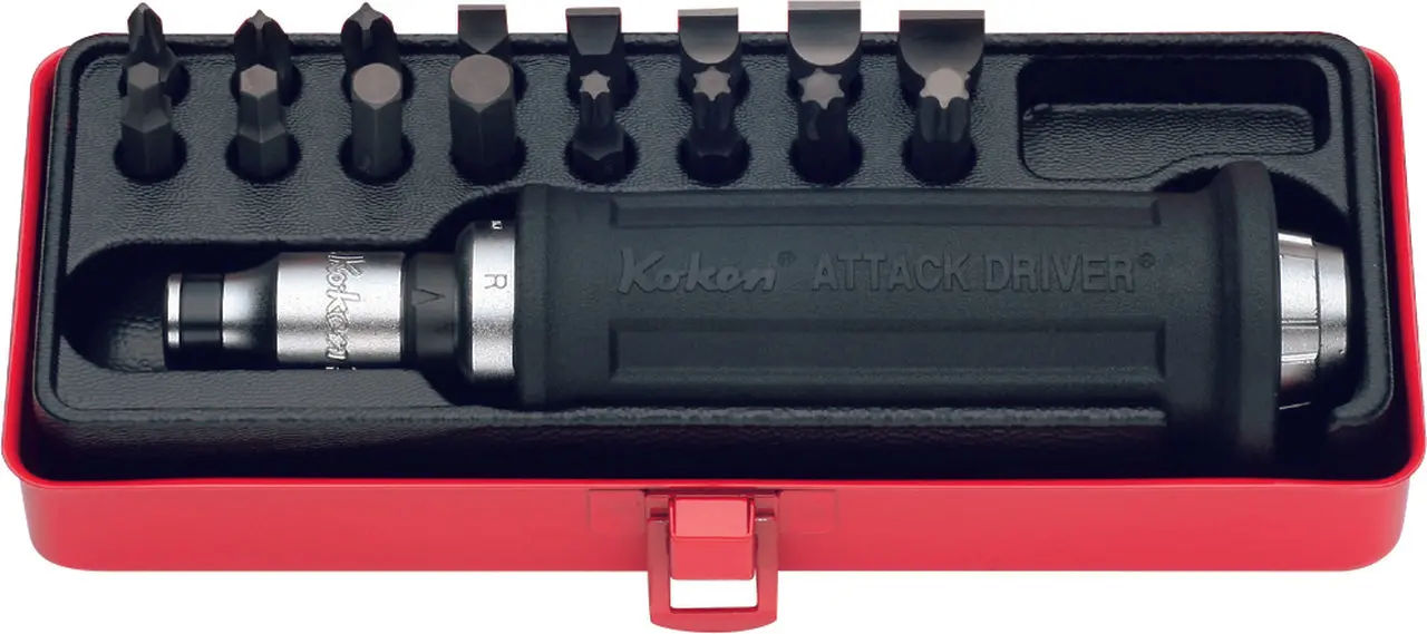 AG112H | 1/2 Sq. Dr. Attack Driver Set Rubber Grip 18 pieces image 1