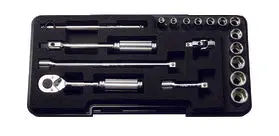 P2251M | 1/4 Sq. Dr. 18 Piece 6-Point Metric Socket set 4-13mm image 1