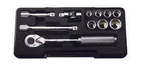P3262M-6P | 3/8 Sq. Dr. 11 Piece 6-Point Metric Socket set 8-19mm image 1