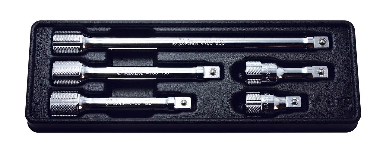 PK4760/5 | 1/2 Sq. Dr. Extension Bar set 50-250mm ABS Tray 5 pieces image 1