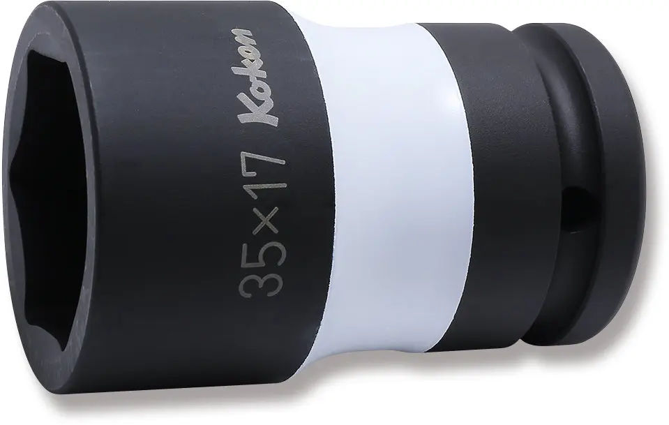 PW6P-35X17 | 3/4 Sq. Dr. Rear Wheel Nut Socket 35 x 17mm Hex x Square 75mm Color coded image 1