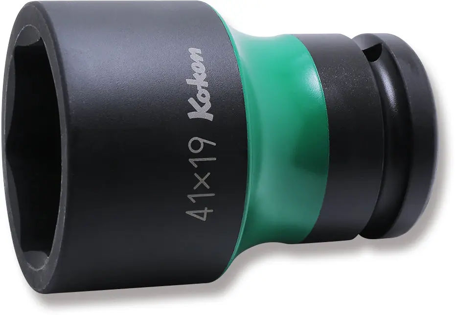 PW6P-41X19 | 3/4 Sq. Dr. Rear Wheel Nut Socket 41 x 19mm Hex x Square 80mm Color coded image 1