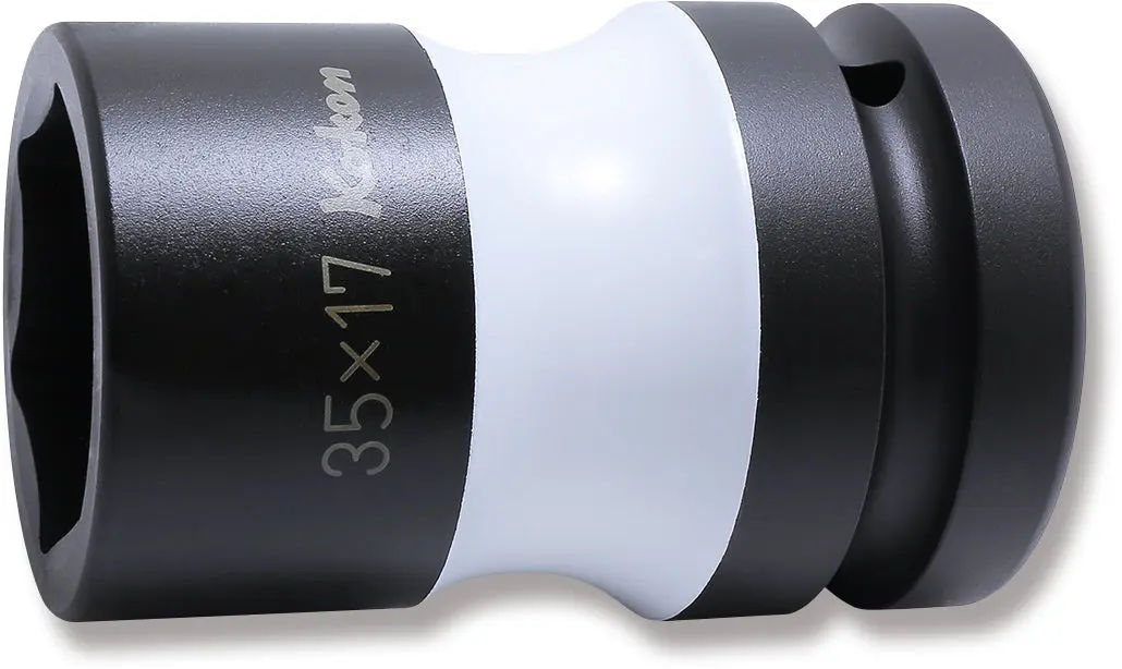 PW8P-35x17 | 1 Sq. Dr. Rear Wheel Nut Socket 35 x 17mm Hex x Square 83mm Color coded image 1