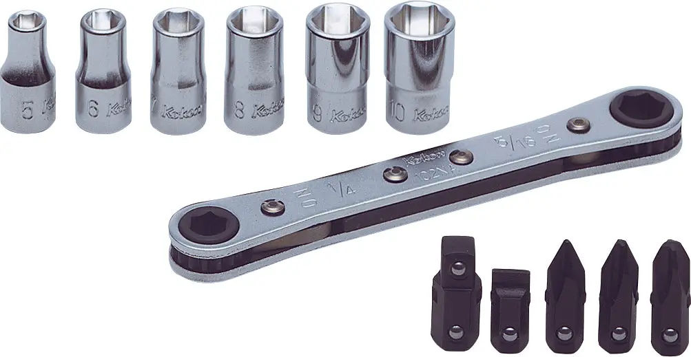 R810C | 1/4'' Sq. Drive 12 Piece 6-Point Socket Set 5-10mm image 1