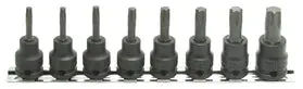 RS13025/8-L50 | 3/8 Sq. Dr. 8 Piece TORX Bit Socket set T20-T55 Length 50mm image 1