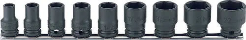 RS13401M/9 | 3/8 Sq. Dr. Socket set 8-22mm 6 point Thin walled 9 pieces image 1