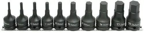 RS14012M/10-L60 | 1/2 Sq. Dr. Bit Socket set 4-19mm Hex Length 60mm 10 pieces image 1