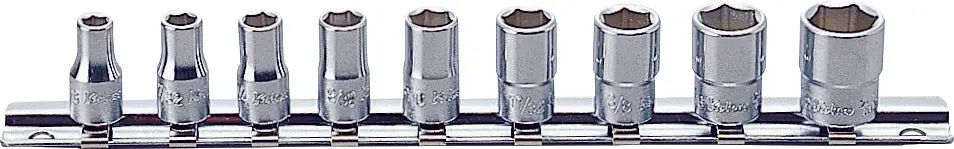 RS2400A/9 | 9 Piece 1/4 Sq. Dr. 6 point SAE Socket set 3/16-1/2 image 1