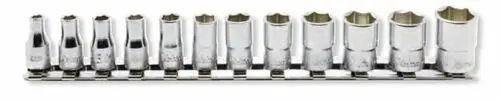 RS2405M/12 | 12 Piece 1/4 Sq. Dr. 12 Point Socket Set 4-14mm image 1