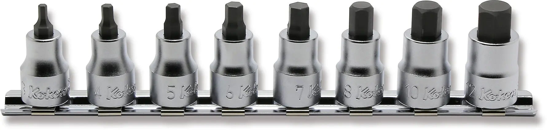 RS3010M/8-L38 | 8 piece 3/8 Sq. Dr. 38mm Hex Bit Socket set 3-12mm image 1