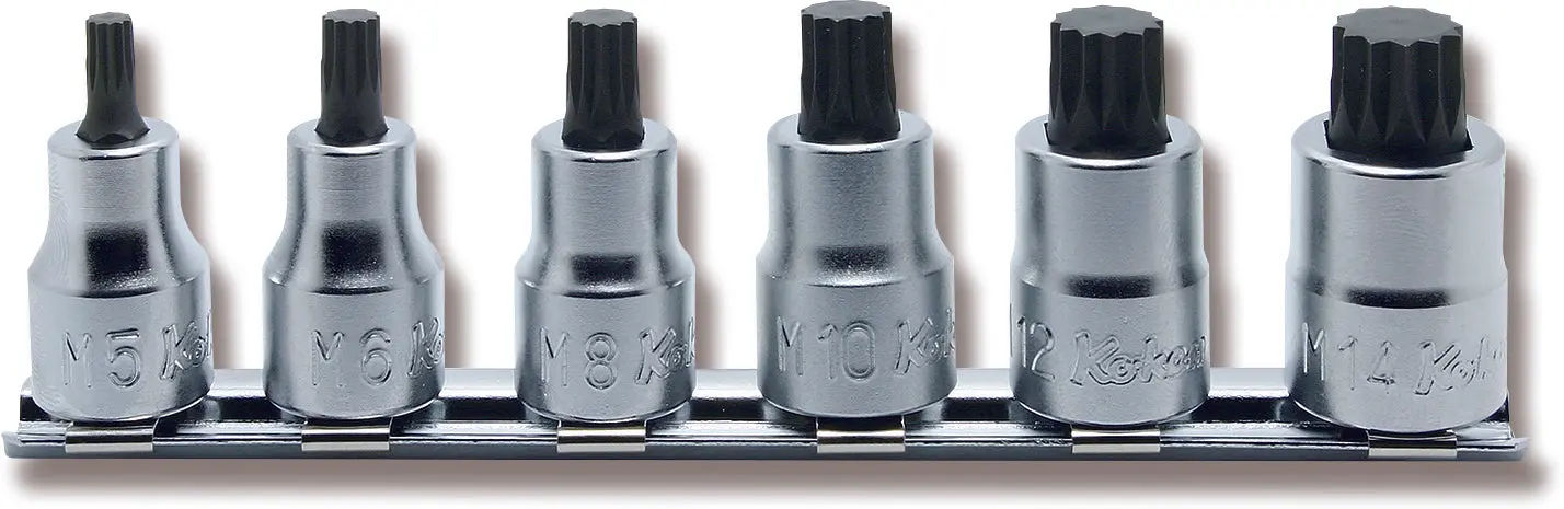 RS3020/6-L38 | 6 Piece 3/8 Sq. Dr. Triple Square (XZN) Bit Socket Set M5-M14 image 1
