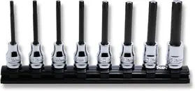 RS3025Z/8-L75 | 3/8 Sq. Dr. 8 Piece Z-Series TORX Bit Socket set TORX T20-T55 image 1