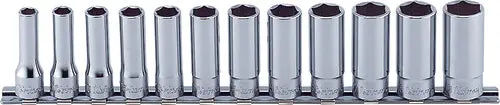 RS3300M/12 | 12 Piece 3/8 Sq. Dr. 6 point Metric Deep Chrome Socket set 8mm-19mm image 1