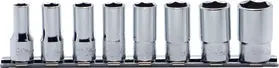 RS3300X/8 | 8 Piece 3/8 Sq. Dr. 6 Point Semi-Deep Chrome Metric Socket Set 8mm-19mm image 1