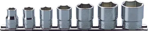 RS3400W/7 | 7 Piece 3/8 Sq. Dr. Whitworth, 6 Point, Chrome, SAE Socket set 1/8-1/2 image 1