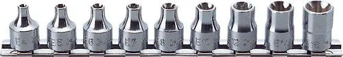 RS3425/9 | 3/8 Sq. Dr. 9 Piece TORX Socket Set E4-E16 image 1